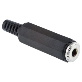 RS PRO 3.5 mm Cable Mount Mono Jack Connector Female 2 Way Straight Orientation 392-611