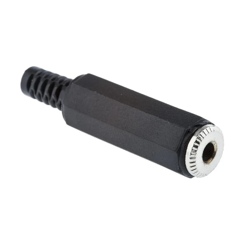 RS PRO 3.5 mm Cable Mount Mono Jack Connector Female 2 Way Straight Orientation 392-611