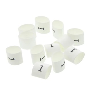 TE Connectivity White Heatshrink Pre-printed Cable Marker for 2-6 mm Cable TRSA-1019/E/1/1