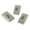 TE Connectivity Heatshrink Pre-Printed White Cable Marker, Legend 2, Fits 4 mm to 12 mm Cable, TRSA-1019/G/1/2