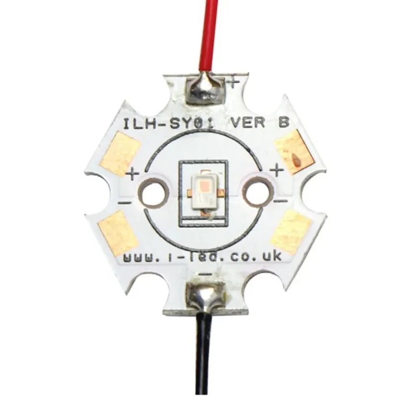 Intelligent LED Solutions LED Array 1-LED 1A Current 106lm Luminous Flux 20mm Diameter ILH-SY01-CNYL-SC211-WIR200.