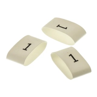 TE Connectivity Pre-Printed White Polyolefin Heatshrink Cable Marker for 4mm to 12mm Cable TRSA-1019/G/1/1