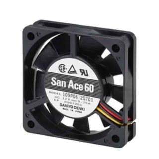 Sanyo Denki 109P Series Axial Fan 12V DC 1.8W 150mA 17 CFM 60x60x15 mm 109P0612S701
