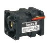 Sanyo Denki 9CRA Series Axial Fan, 12V DC, 27.2 CFM, 18 W, 1.5 A, Ball Bearing, Square Frame 38 mm 9CRA0312P4K03