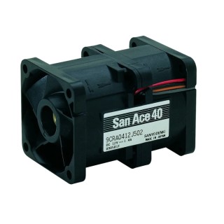Sanyo Denki Axial Fan 12V DC 18W 1A Backward Curve Ball Bearing 60 mm Frame 9CRA Series 9CRA0412P5G03