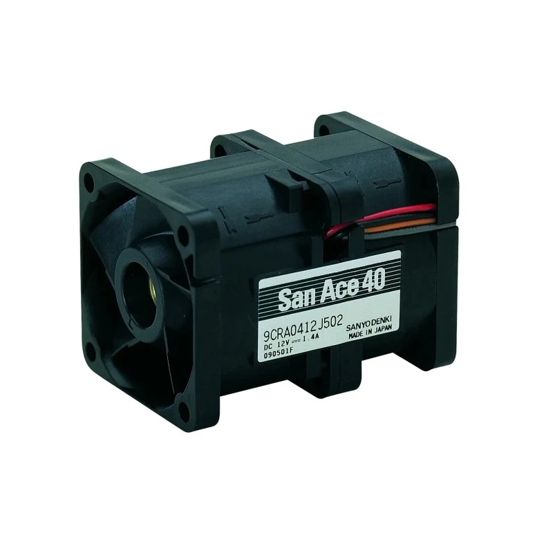 Sanyo Denki Axial Fan 12V DC 18W 1A Backward Curve Ball Bearing 60 mm Frame 9CRA Series 9CRA0412P5G03