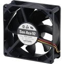 Sanyo Denki 9G Series Axial Fan, 12V DC, 120.1 m³/h Air Flow, 4.56 W Power, 380 mA Current, 92 mm Frame 9G0912S201