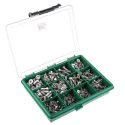 RS PRO Stainless Steel 410 Piece Flat Head Hex Socket Drive Screw and Bolt Kit 393-179