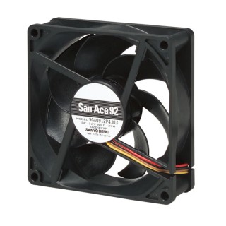 Sanyo Denki 9GA Series Axial Fan 12V DC 2.4 W 200 mA 100.2 m³/h 92 mm 25.2 mm 9GA0912P4S03