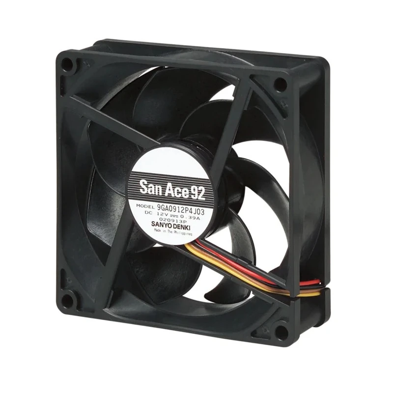 Sanyo Denki 9GA Series Axial Fan 12V DC 2.4 W 200 mA 100.2 m³/h 92 mm 25.2 mm 9GA0912P4S03