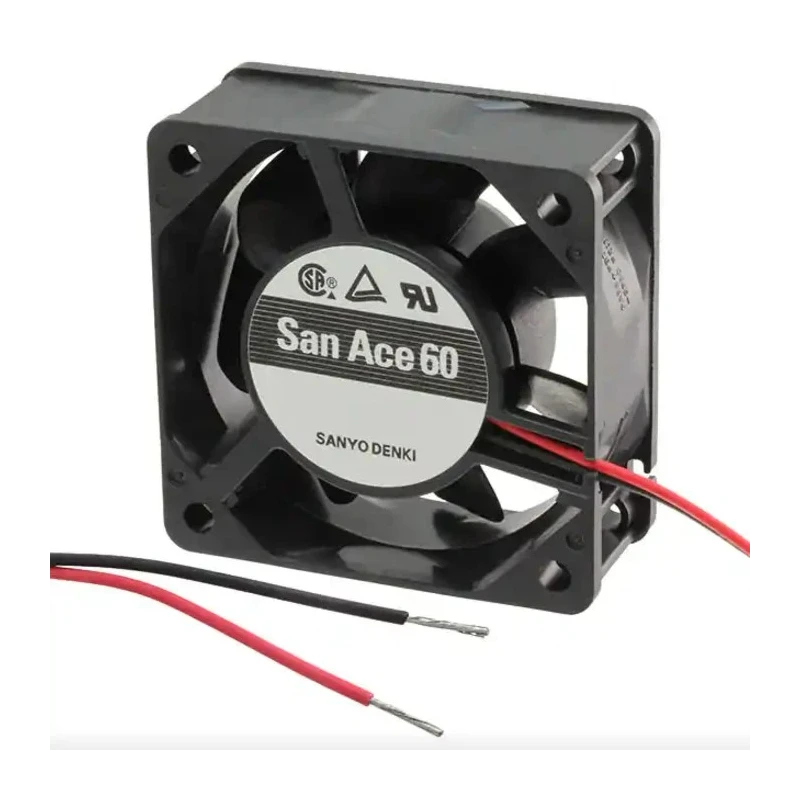 Sanyo Denki 9S Series Axial Fan, 12V DC, 1.32 W Power, 34.8 m³/h Air Flow, 60 mm Frame Size 9S0612H402
