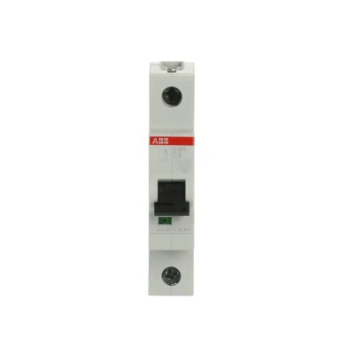 ABB System Pro M Compact Miniature Circuit Breaker, 1-Pole, 6A, Type C, 400V AC, 72V DC, 20kA 2CDS251001R0064 S201-C6