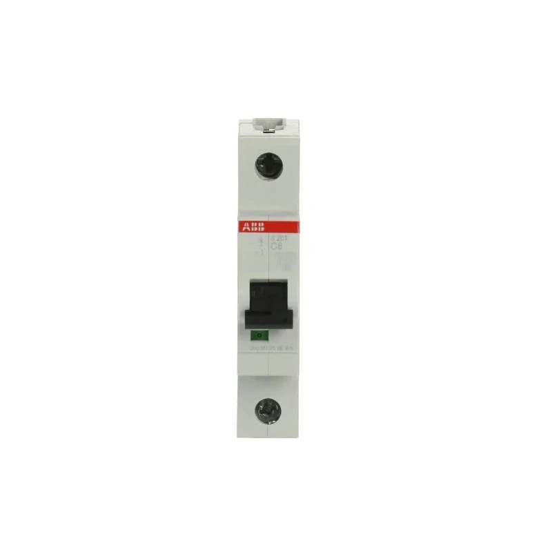 ABB System Pro M Compact Miniature Circuit Breaker, 1-Pole, 6A, Type C, 400V AC, 72V DC, 20kA 2CDS251001R0064 S201-C6