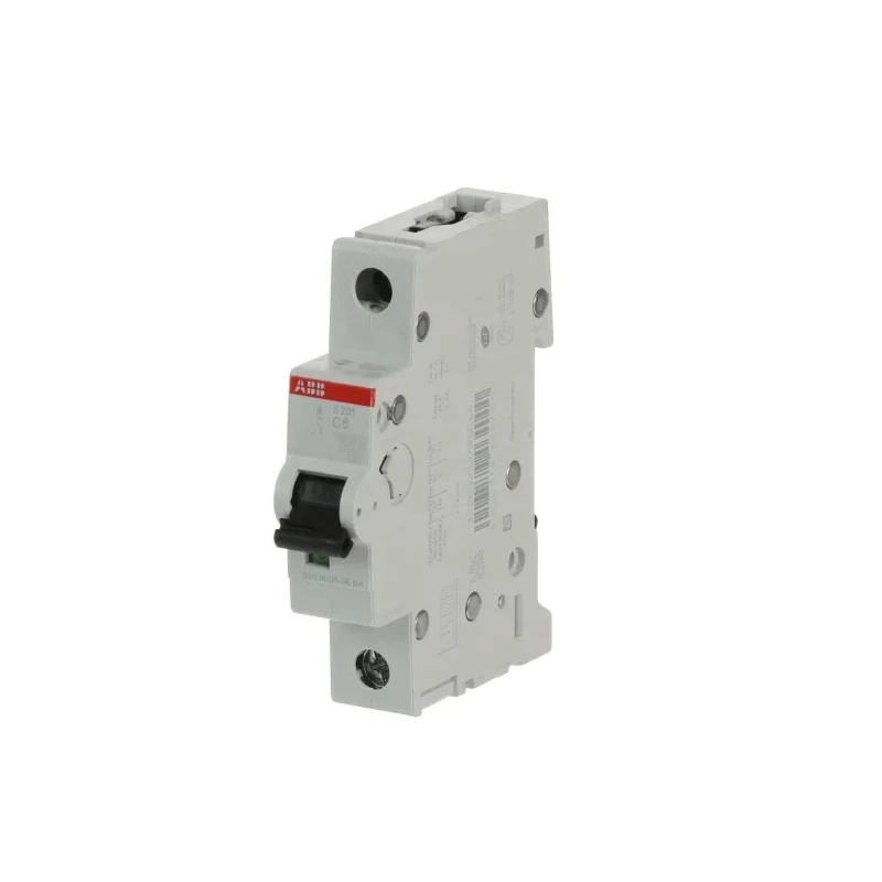ABB System Pro M Compact Miniature Circuit Breaker, 1-Pole, 6A, Type C, 400V AC, 72V DC, 20kA 2CDS251001R0064 S201-C6