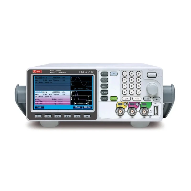 RS PRO Professional Function Generator 25 MHz Sinewave, Square, Triangle, 5 Channels RSFG-2110