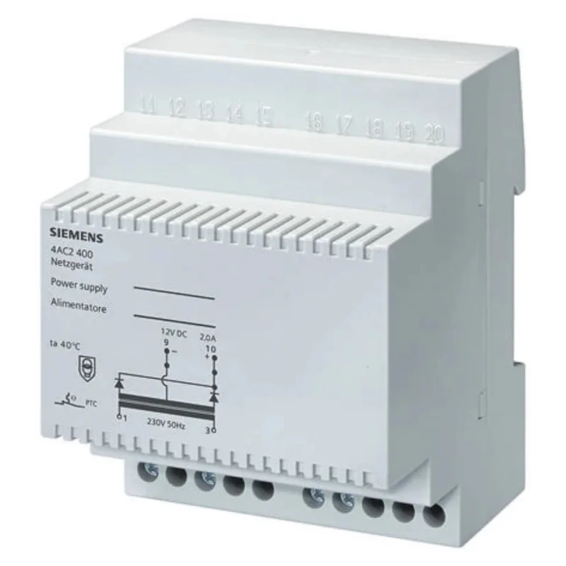 Siemens DIN Rail Power Supply 1 Phase 265V AC Input 24V DC Output 350mA 8.4W 4AC2402