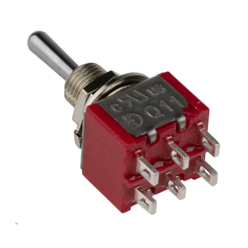 RS PRO DPDT Toggle Switch Panel Mount On-Off-On Solder Terminal 26 V dc 112 V ac 394-421