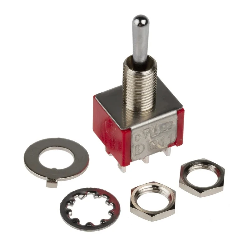 RS PRO DPDT Toggle Switch Panel Mount On-Off-On Solder Terminal 26 V dc 112 V ac 394-421