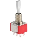 RS PRO Panel Mount Toggle Switch On-Off-On DPDT 5A 26V DC 112V AC Brass Actuator 394-425