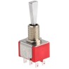 RS PRO Panel Mount Toggle Switch On-Off-On DPDT 5A 26V DC 112V AC Brass Actuator 394-425