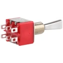 RS PRO Panel Mount Toggle Switch On-Off-On DPDT 5A 26V DC 112V AC Brass Actuator 394-425