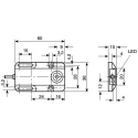 ifm electronic Block Inductive Proximity Sensor PNP Flush Mount Polybutylene Terephthalate 36 V dc 250 mA IW5051