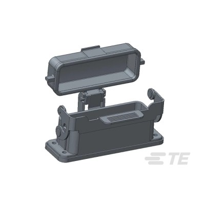 TE Connectivity Heavy Duty Power Connector Housing HDC Series, Panel Mount, Die Cast Aluminium, IP65, Model T1519162000-000