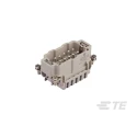TE Connectivity Heavy Duty Power Connector Insert 16A 500V Panel Mount Male 10 Contacts HDC HE Series T2040103101-000
