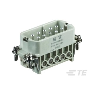 TE Connectivity Heavy Duty Power Connector Insert 10 Contacts 10A 250V HDC HA Series Male T2010102101-000