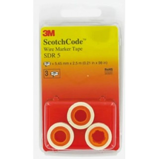 3M SDR-7 Adhesive Cable Marker Pre-printed Legend 7, 5.46mm Length, 2.43mm Width SDR 7-89207