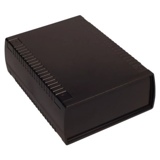 RS PRO Black ABS Enclosure with Black Lid IP53 Rated IK06 Impact Resistance 65.3 mm x 185.8 mm x 135.9 mm 192-0756