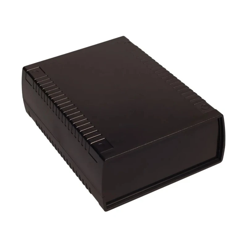 RS PRO Black ABS Enclosure with Black Lid IP53 Rated IK06 Impact Resistance 65.3 mm x 185.8 mm x 135.9 mm 192-0756