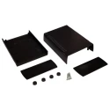 RS PRO Black ABS Enclosure with Black Lid IP53 Rated IK06 Impact Resistance 65.3 mm x 185.8 mm x 135.9 mm 192-0756