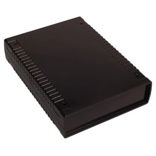 RS PRO Black Black Lid ABS Enclosure IP53 IK06 45.5 mm x 184.6 mm x 135.9 mm 192-0757
