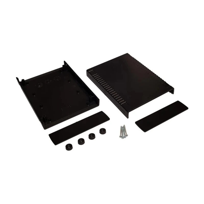 RS PRO Black Black Lid ABS Enclosure IP53 IK06 45.5 mm x 184.6 mm x 135.9 mm 192-0757
