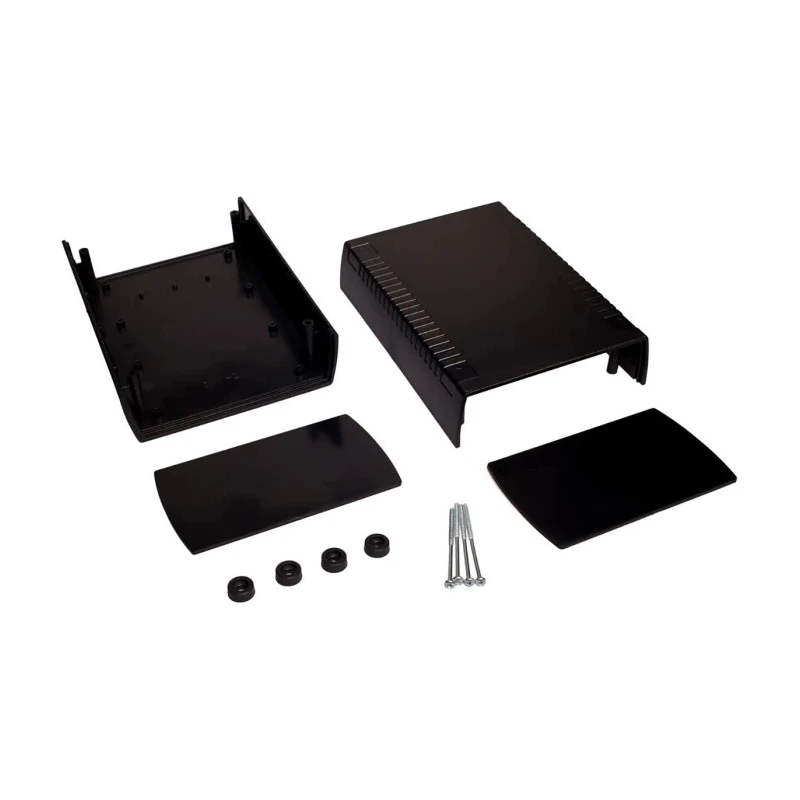 RS PRO Black Lid ABS Enclosure IP53 IK06 84.8 mm x 185.8 mm x 135.7 mm 192-0758
