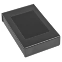 RS PRO Black Black Lid ABS Enclosure, IP40 Dust Protection, IK07 Shock Resistant, 24.7 mm x 108.3 mm x 69.1 mm 192-0764