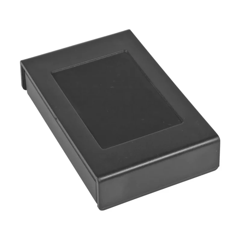 RS PRO Black Black Lid ABS Enclosure, IP40 Dust Protection, IK07 Shock Resistant, 24.7 mm x 108.3 mm x 69.1 mm 192-0764