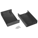 RS PRO Black Black Lid ABS Enclosure, IP40 Dust Protection, IK07 Shock Resistant, 24.7 mm x 108.3 mm x 69.1 mm 192-0764