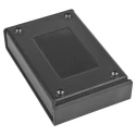 RS PRO Black Black Lid ABS Enclosure, IP40 Dust Protection, IK07 Shock Resistant, 24.7 mm x 108.3 mm x 69.1 mm 192-0764