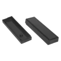 RS PRO Black Black Lid ABS Enclosure IK04 21.5 mm x 105 mm x 30 mm IK04