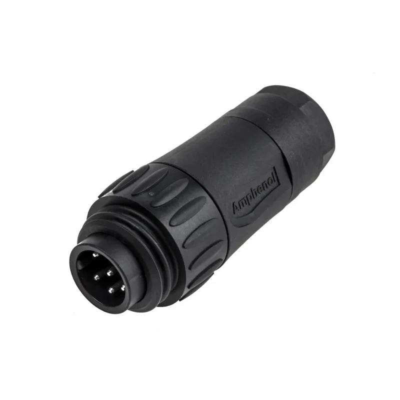 Amphenol Industrial Circular Connector, 6 Contacts, Cable Mount, Plug Male, Threaded Coupling, 10A, 250V C016 30H006 110 12