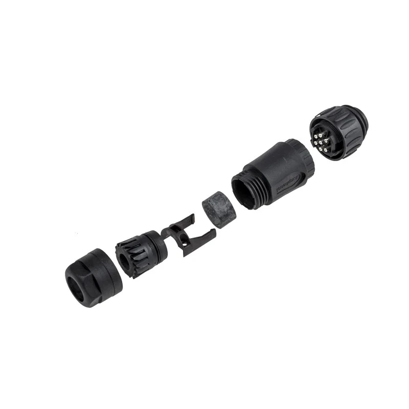 Amphenol Industrial Circular Connector, 6 Contacts, Cable Mount, Plug Male, Threaded Coupling, 10A, 250V C016 30H006 110 12