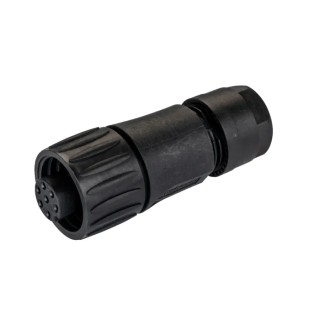 Amphenol Industrial Circular Connector Cable Mount Socket Female 6 Contacts 250V 10A Threaded Coupling C016 30D006 110 12