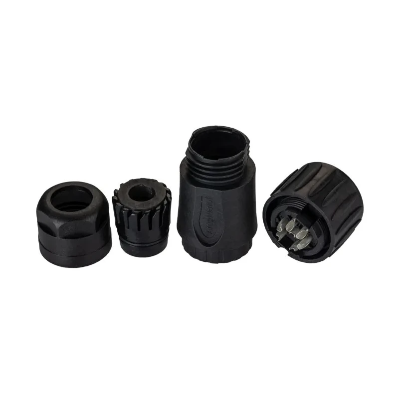 Amphenol Industrial Circular Connector Cable Mount Socket Female 6 Contacts 250V 10A Threaded Coupling C016 30D006 110 12