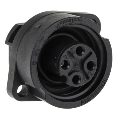 Amphenol Industrial Circular Connector 3 Contacts Panel Mount Socket Female IP67 400V 16A Ecomate M C016 20G003 100 12