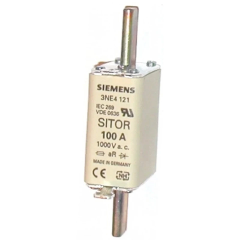 Siemens 100A Centred Tag Fuse NH0 1000V AC High Rupture Capacity Blade Tag 3NE4121