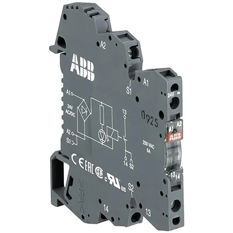 ABB Electromechanical Interface Relay 24V DC Control Voltage, 6A Output Current 1SNA645071R0000