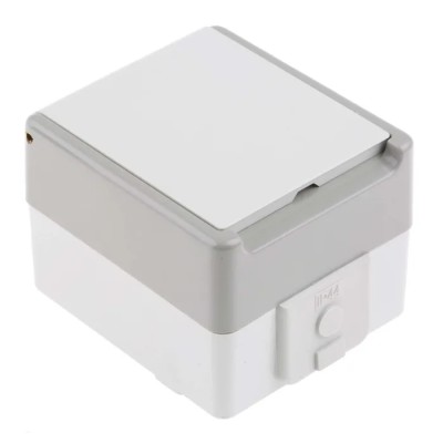 Siemens 16A Grey 1 Gang Plug Socket DELTA Outdoor Type F 5UB4711