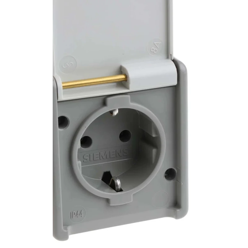 Siemens 16A Grey 1 Gang Plug Socket DELTA Outdoor Type F 5UB4711